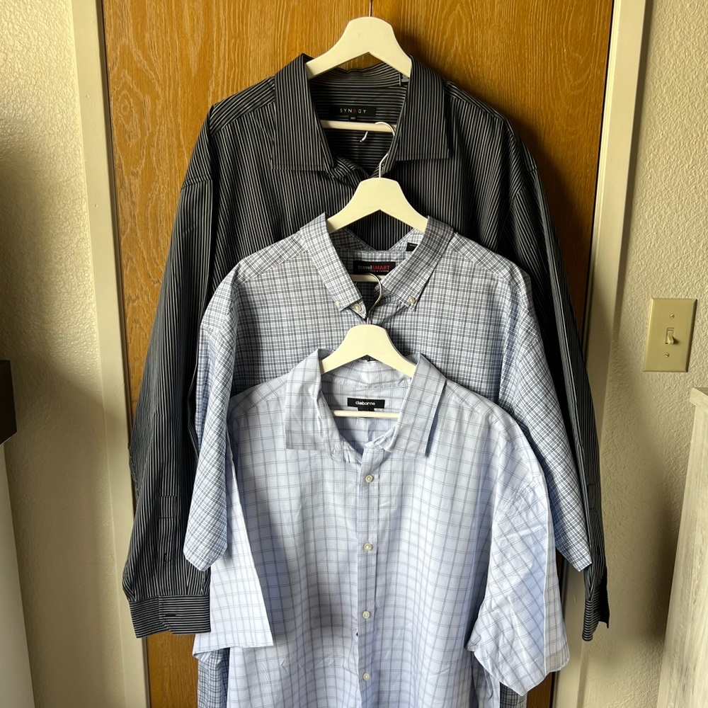 B&T Mens Button Down Shirts Size 3XLT